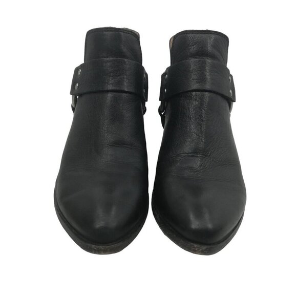 Frye Ray Harness Biker Motorcycle Boots Bootie Size 6.5 Black Leather Classic - Picture 4 of 13